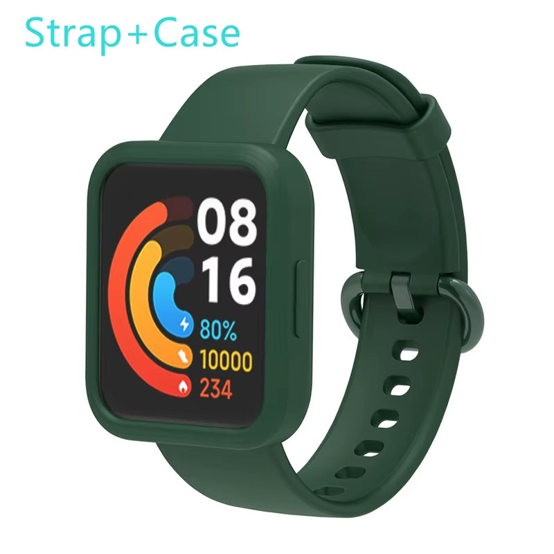 Silicone Strap for Xiaomi Mi Watch Lite / Watch 2 Watch Charger Protector Case Bracelet Watch Band for Watch / 2 Lite