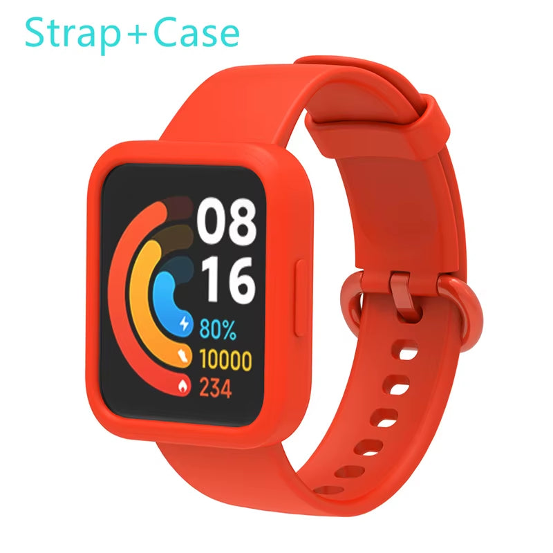 Silicone Strap for Xiaomi Mi Watch Lite / Watch 2 Watch Charger Protector Case Bracelet Watch Band for Watch / 2 Lite
