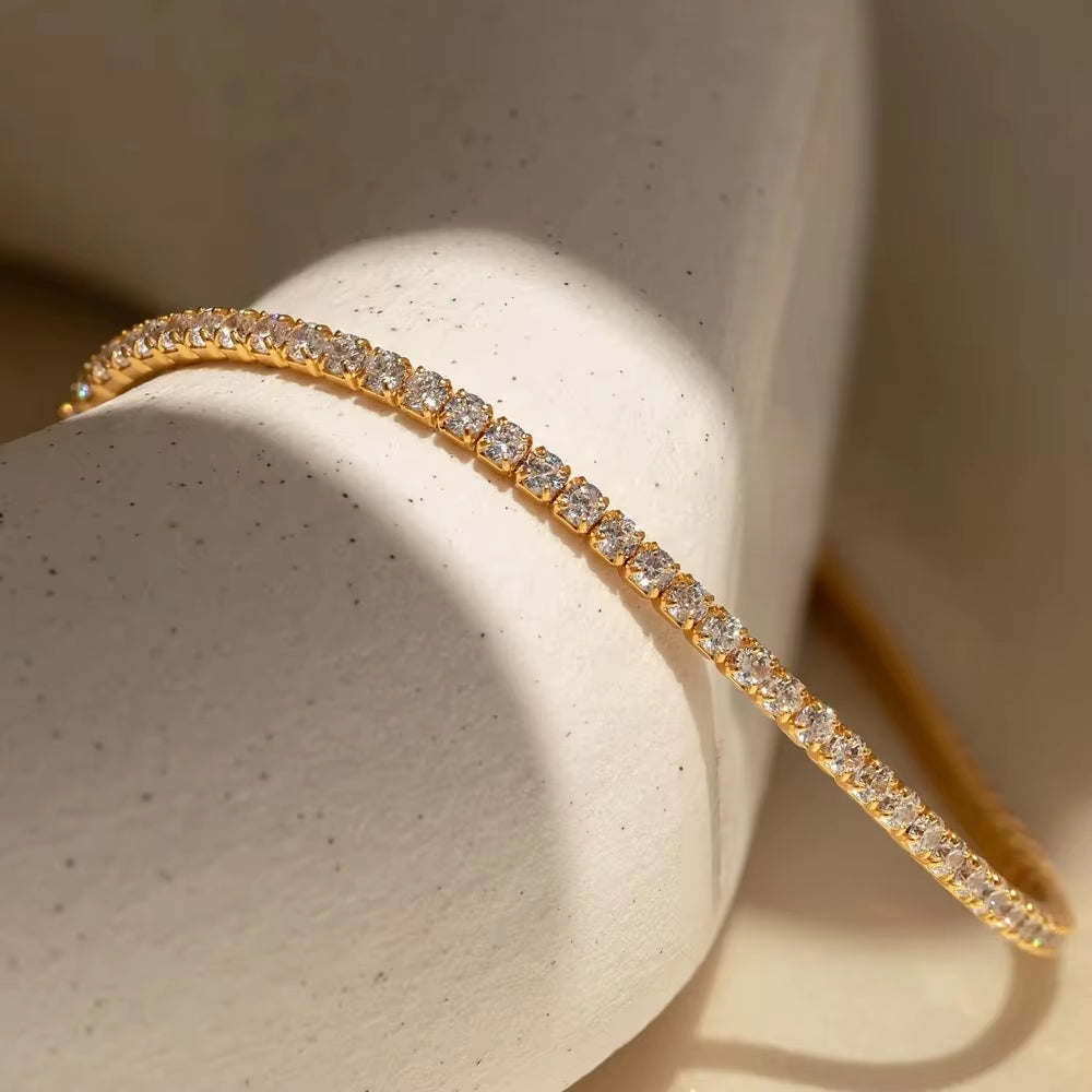 EmpressGleam™ Zirconia Tennis Bracelet – Timeless Sparkle, Effortless Sophistication