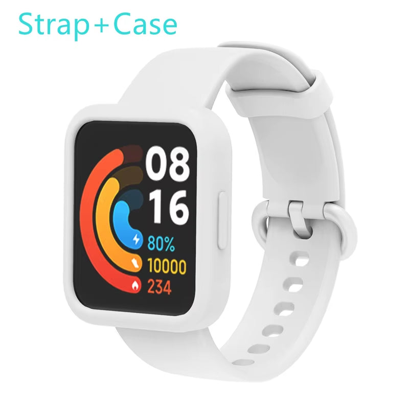 Silicone Strap for Xiaomi Mi Watch Lite / Watch 2 Watch Charger Protector Case Bracelet Watch Band for Watch / 2 Lite
