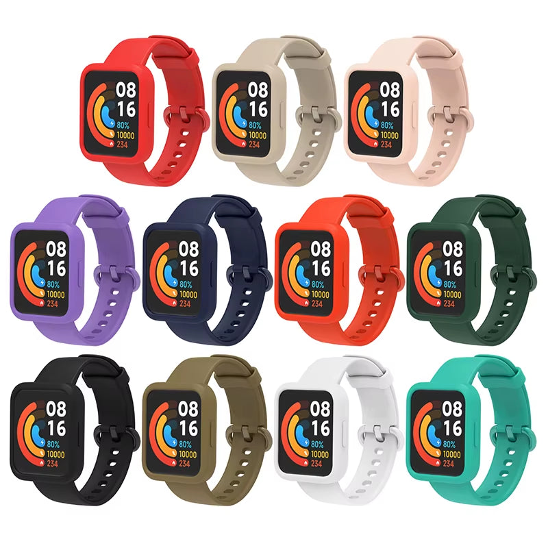 Silicone Strap for Xiaomi Mi Watch Lite / Watch 2 Watch Charger Protector Case Bracelet Watch Band for Watch / 2 Lite