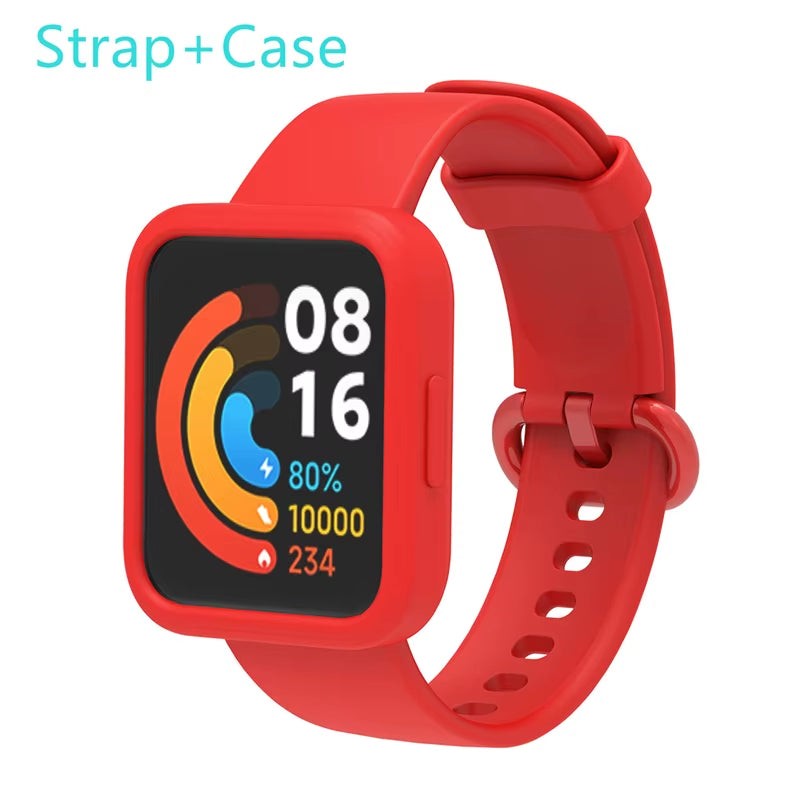 Silicone Strap for Xiaomi Mi Watch Lite / Watch 2 Watch Charger Protector Case Bracelet Watch Band for Watch / 2 Lite