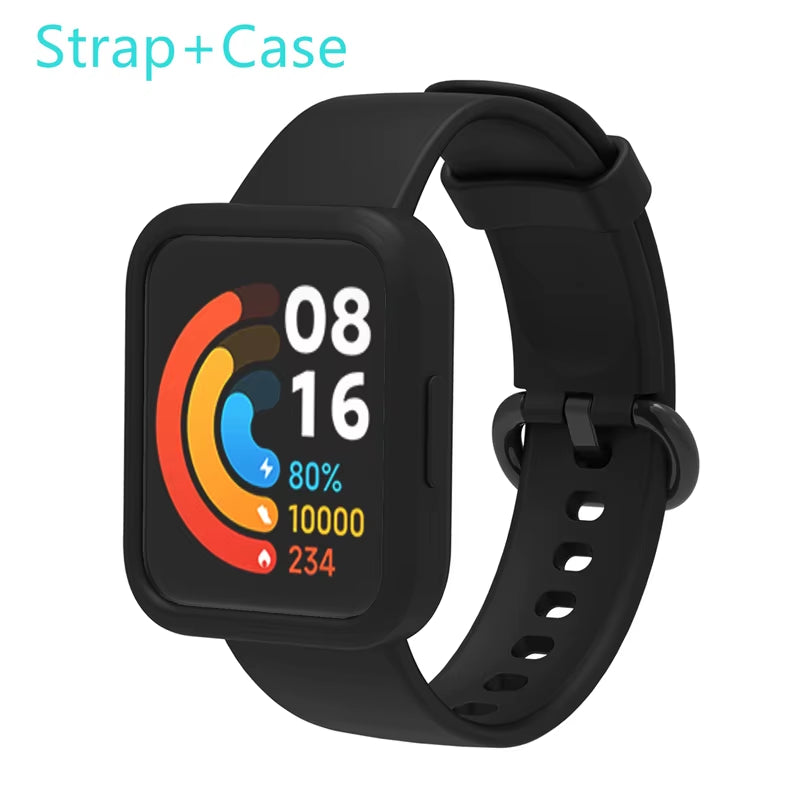 Silicone Strap for Xiaomi Mi Watch Lite / Watch 2 Watch Charger Protector Case Bracelet Watch Band for  Watch / 2 Lite