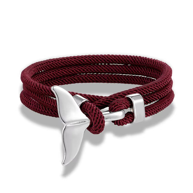 TideBond™ Ocean-Inspired Whale Tail & Anchor Bracelet – For Hearts That Drift Together