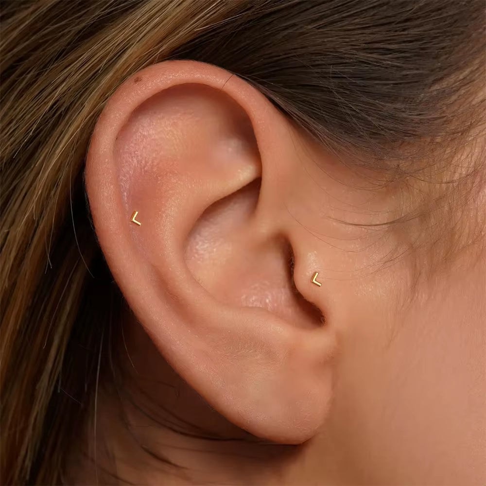 Luxe Line Mini Zircon Stud – A Spark of Modern Minimalism