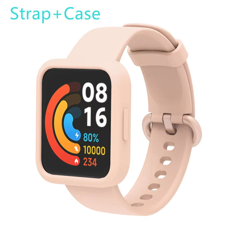 Silicone Strap for Xiaomi Mi Watch Lite / Watch 2 Watch Charger Protector Case Bracelet Watch Band for  Watch / 2 Lite